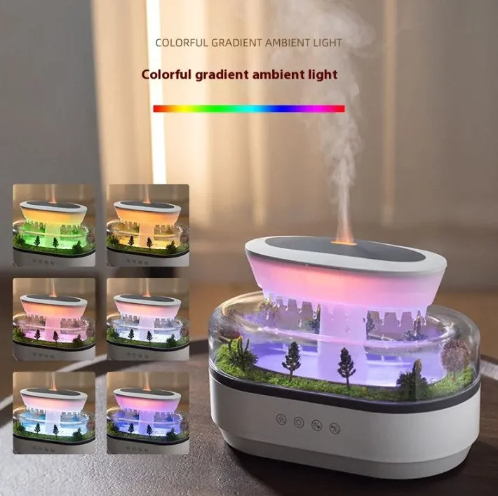 Humidifier with colorful gradient ambient light feature