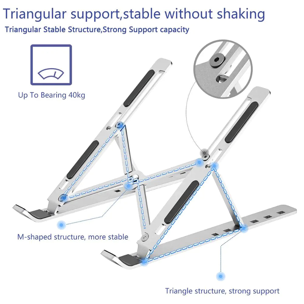 Triangular support structure with stability features and bearing capacity on a white background