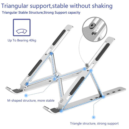 Triangular support structure with stability features and bearing capacity on a white background