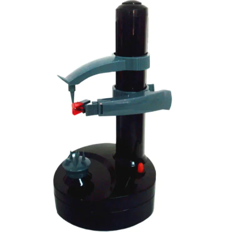 Black and gray mechanical device on a white background