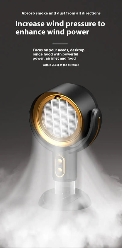 Ventilator with text on a dark background